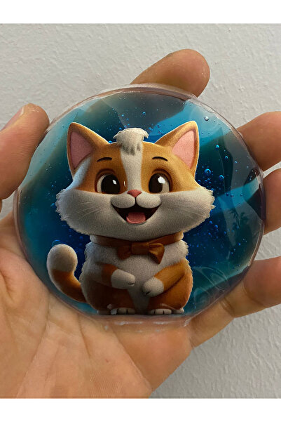 Vanaca Grup Soğuk Kompres Sıcak Kompres 2'li Yuvarlak Termojel Kedi Desenli Isıtıcı Soğutucu Jel