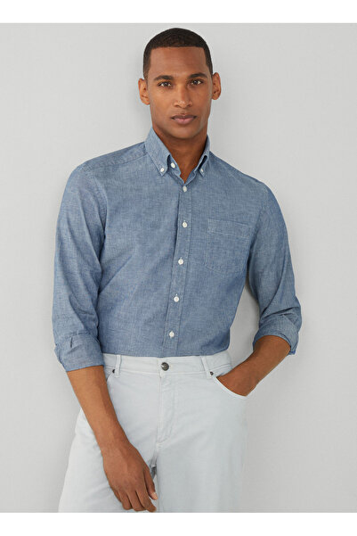 Hackett Slim Fit Gömlek Yaka Mavi Erkek Gömlek HM309766