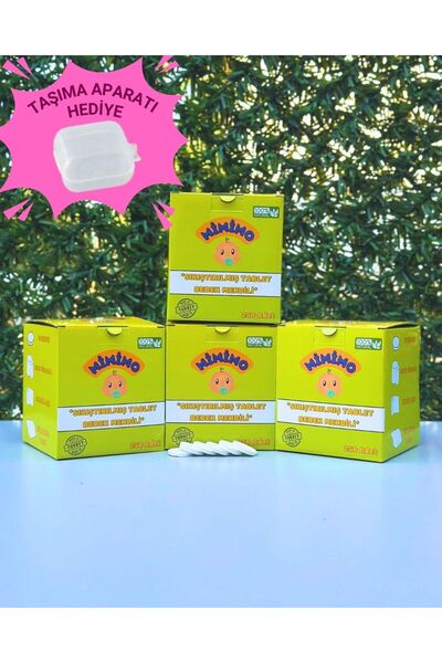 LİORİS Sıkıştırılmış Doğal Alkosüz Bebek Mendili 1000 adet (250 li tekli kutu...