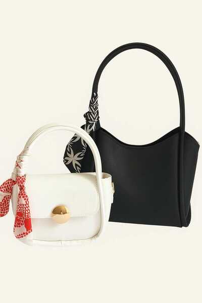 ROYAL LADYS Set de 2 genți – combinație cu lanț auriu, curea reglabilă și por...