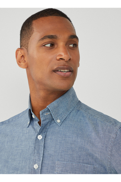 Hackett Slim Fit Gömlek Yaka Mavi Erkek Gömlek HM309766