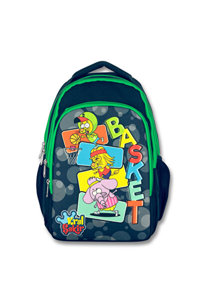 Kral Şakir Lacivert - Yeşil Çocuk 31x41x16 cm Sırt Çantası 4009 OKUL ÇANTASI