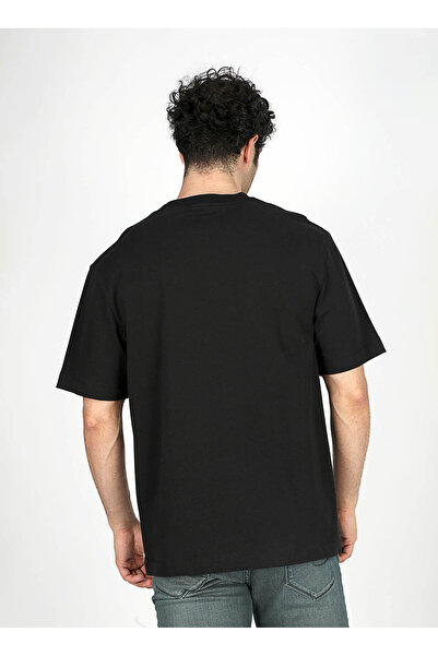 Lee Cooper Ανδρικό μπλουζάκι με λαιμόκοψη μαύρο 251 LCM 242001 HEVASS BLACK