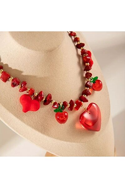 GÜNEBAKAN AKSESUAR Kalpli Kolye