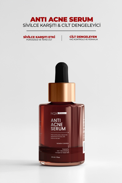 NQX PULL Akne & Karşıtı Siyah Nokta Ampul Serum Cilt Bakım Ampulü 30 ml