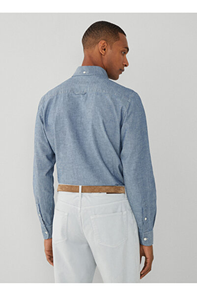 Hackett Slim Fit Gömlek Yaka Mavi Erkek Gömlek HM309766