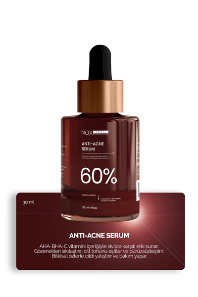 NQX PULL Akne & Karşıtı Siyah Nokta Ampul Serum Cilt Bakım Ampulü 30 ml