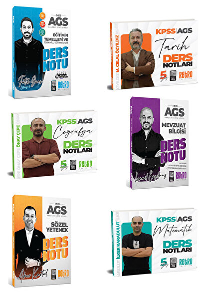 RETRO YAYINCILIK 2026 Meb Ags Tarih Türkiye Coğrafyası Sayısal Sözel Sayısal Yetenek Mevzuat Bilgisi Eğt. Ders Notu