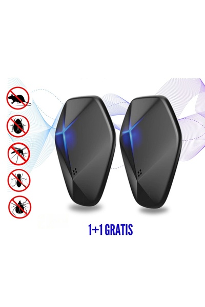 OEM Dispozitive antirozătoare și insecte, cu ultrasunete, LED, Raza 360°,conectare priza 230V 1+1 Cadou