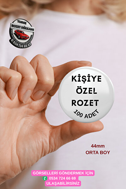 Tu&Se Candles 44mm Buton Rozet – 100’lu Paket | İstediğiniz Tasarım, Yazı vey...
