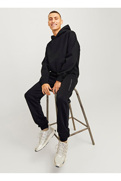 Jack & Jones بنطال رياضي رجالي أسود ذو قصة عادية 12248838_JPSTGORDON JJESTAR ...