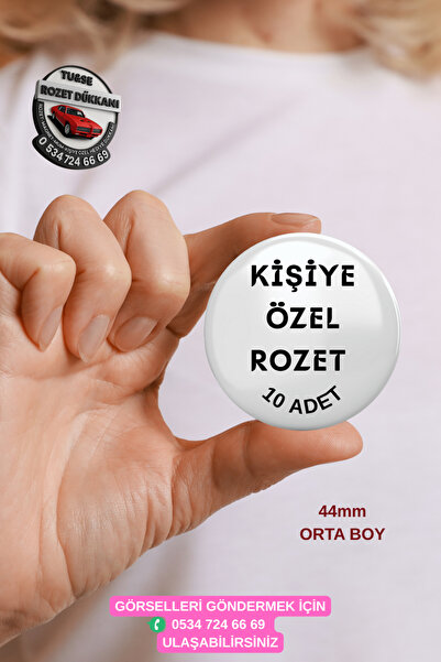 Tu&Se Candles 44mm Buton Rozet – 10’lu Paket | İstediğiniz Tasarım, Yazı veya...