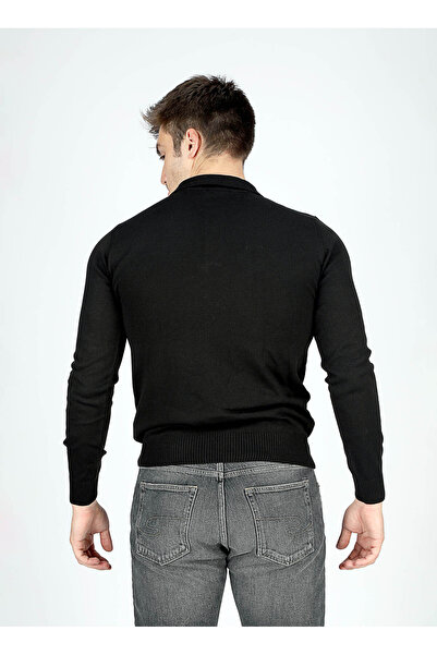 Lee Cooper Polo Neck Regular Fit Black Sweater 251 Lcm 241051 Gino Black