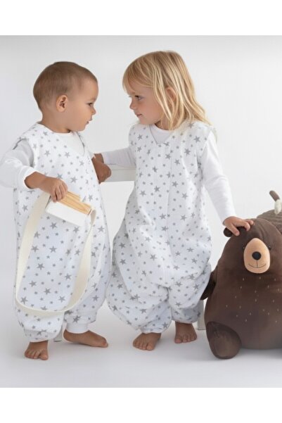 Egelite Unisex Müslin Bebek Uyku Tulumu, Baharlık-Kışlık Kolsuz 0-4 Yaş Çocuk...