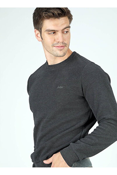 Lee Cooper Crew Neck Anthracite Men's Sweatshirt 251 Lcm 241042 Newdwade Antrasi̇t