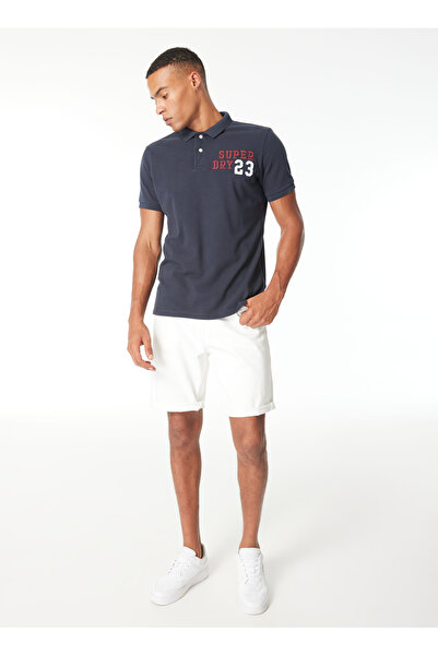 SUPERDRY Baskılı Lacivert Erkek Polo T-Shirt M1110349A5PT_APPLIQUE CLASSIC FIT P