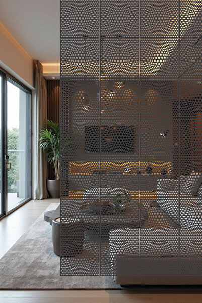 lexi Lazer Kesim Sarkıt Paravan, Ahşap Separatör, Oda Bölücü 4'lü Panel Levha...