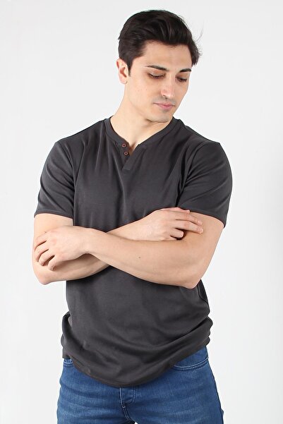 Mckanzie 2122 Модерна тениска с три копчета и рипсена яка