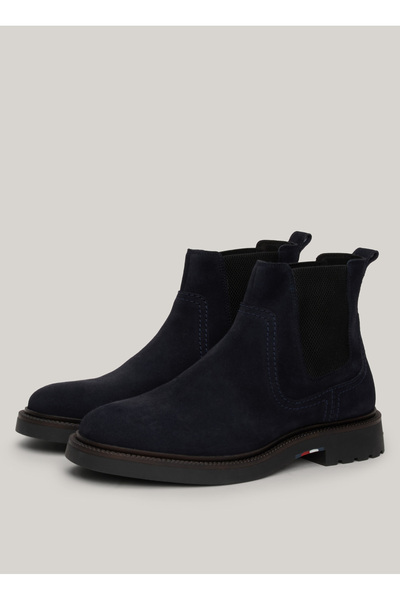Tommy Hilfiger Lacivert Erkek Süet Bot HILFIGER COMFORT LWT SUEDE CHEL