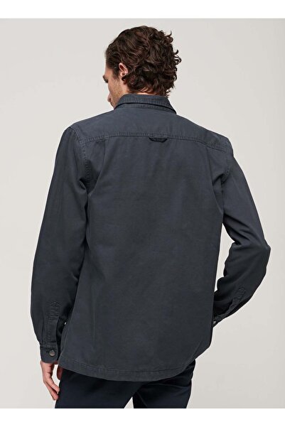 SUPERDRY CANVAS WORKWEAR OVERSH Lacivert Erkek Denim Gömlek M4010730A98T