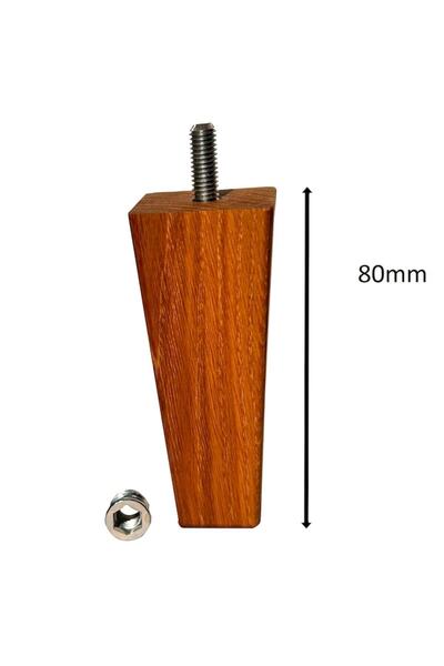 OEM Set de 4 picioare pentru canapele si mobilier H80 mm lemn stejar masiv trapezoidal cu surub M8 mm