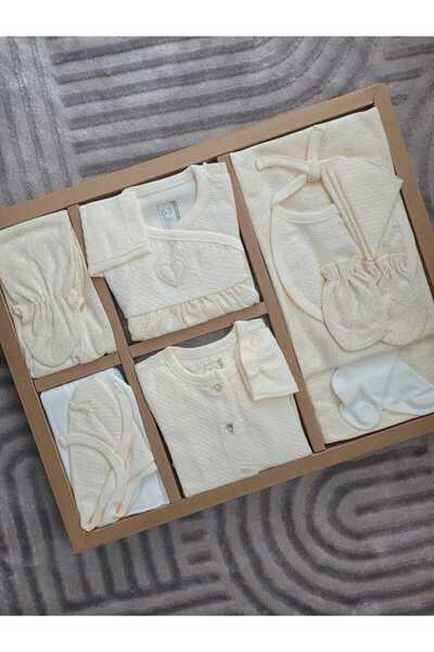 Caramell İncibaby Premium Tiny Lace 100% Cotton 10-Piece Hospital Release Set - 56-62 cm - New Season