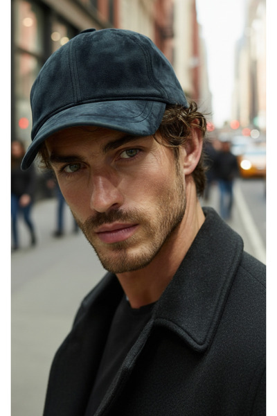 LAGRANZE Genuine Leather Nubuck Men's Hat