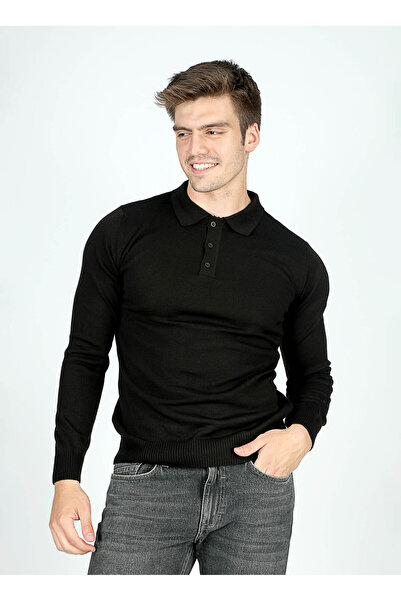 Lee Cooper Polo Neck Regular Fit Black Sweater 251 Lcm 241051 Gino Black