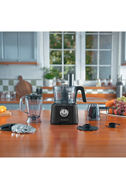 Karaca Mutfak Robotu 2000 W Güçlü Motor, 1,5 Lt Hazne, Doğrama, Çırpma, Parçalama