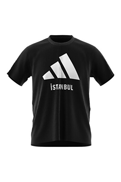 adidas JE2735 ISTANBUL TEE Siyah Erkek Yuvarlak Yaka Normal Kalıp T-Shirt