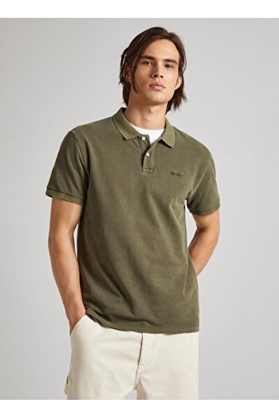 Pepe Jeans Yeşil Erkek Polo T-Shirt PM542099 679 NEW OLIVER GD