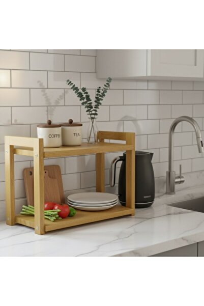 KGH Raft organizator din stejar masiv, handmade, finisat cu ulei food-safe, 2...