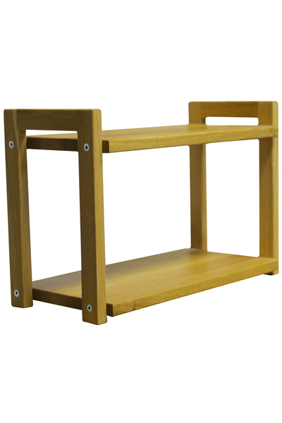 KGH Raft organizator din stejar masiv, handmade, finisat cu ulei food-safe, 29x20x44 cm