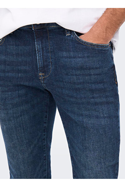 Only & Sons Normal Bel Dar İndigo Erkek Denim Pantolon ONSLOOM SLIM DB 4514 A...