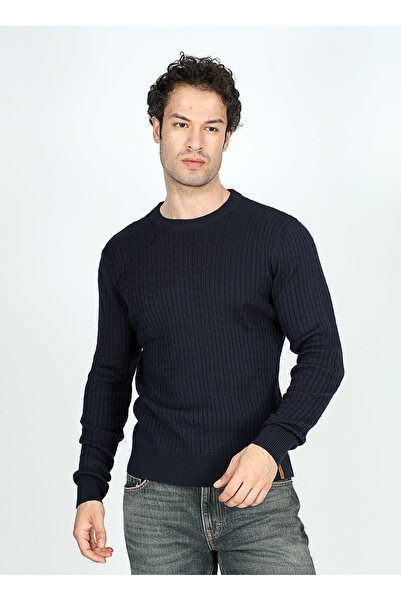 Lee Cooper Crew Neck Regular Fit Navy Blue Men's Sweater 251 Lcm 241057 Smith Navy Blue