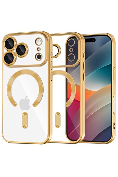 SKYDDAR INNOVATION Husă pentru iPhone 17 Pro Max, Luxury Shield Magsafe, protecție antișoc, set de autocolante, auriu