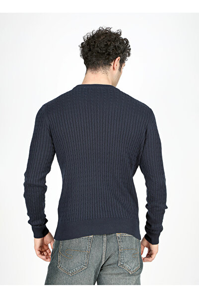 Lee Cooper Crew Neck Regular Fit Navy Blue Men's Sweater 251 Lcm 241057 Smith Navy Blue