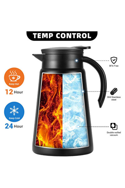 Rissa Thermos from Steel Black Color 800 ml