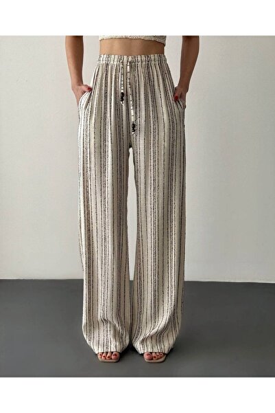 Butik Çizgi Desenli Pantolon