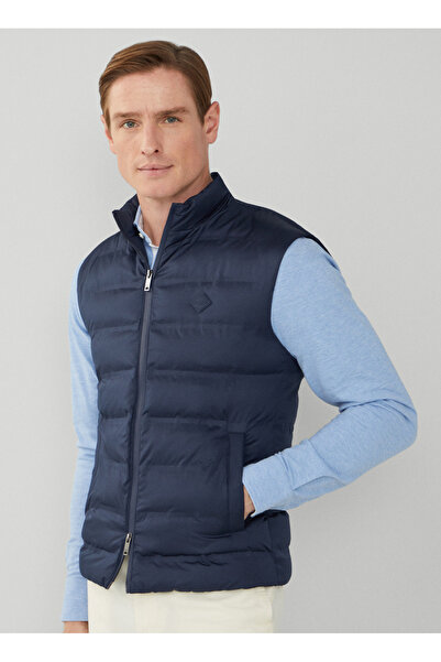 Hackett Lacivert Erkek Dik Yaka Slim Fit Puffer Yelek HM402895