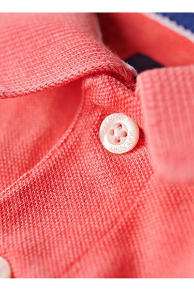 SUPERDRY Düz Pembe Erkek Polo T-Shirt M1110345A2DB_VINT DESTROY POLO