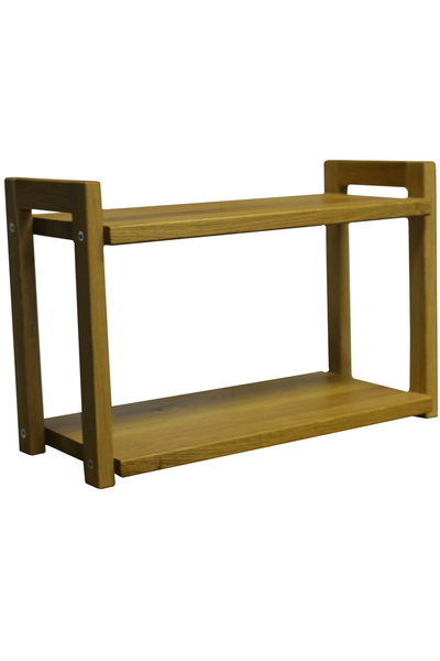 KGH Raft organizator din stejar masiv, handmade, finisat cu ulei food-safe, 29x20x44 cm