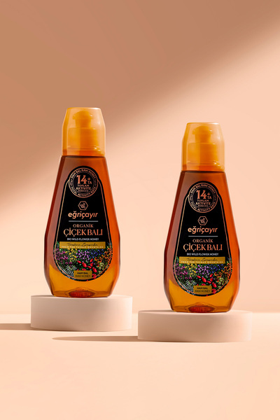 Eğriçayır Organik Çiçek Balı Sıkma Ambalaj 2 x 420g