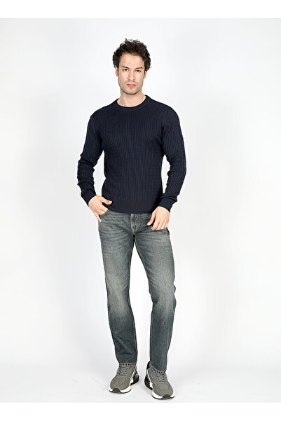 Lee Cooper Crew Neck Regular Fit Navy Blue Men's Sweater 251 Lcm 241057 Smith Navy Blue