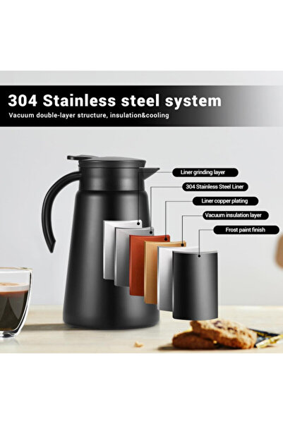 Rissa Thermos from Steel Black Color 800 ml