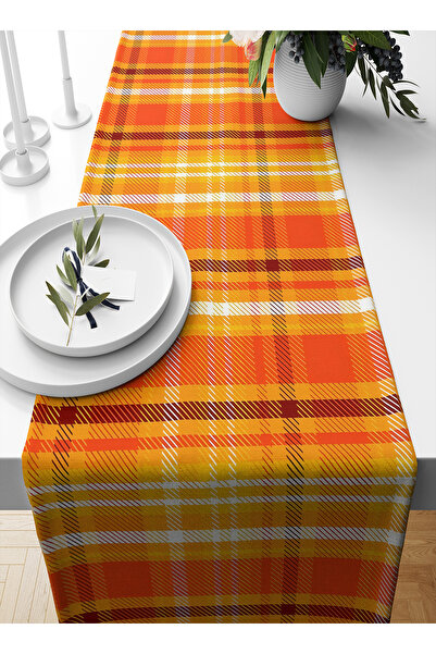 Bertille Home Φθινοπωρινή καρό σειρά 140x40 cm Digital Printed Runner (Hallow...