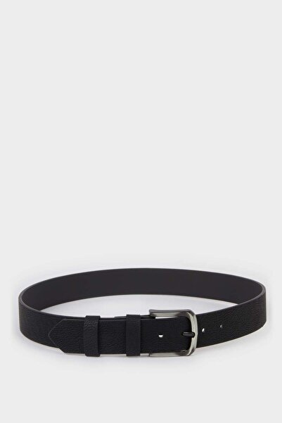 DeFacto Ανδρική ζώνη με ορθογώνια πόρπη από συνθετικό δέρμα F6807AXNS