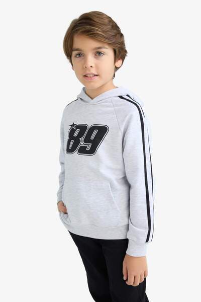 DeFacto Erkek Çocuk Kapüşonlu Baskılı Sweatshirt F1967A825AU