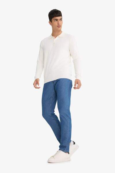 DeFacto %100 Pamuk Tapered Fit Daralan Paça Jean Pantolon F8016AX25AU