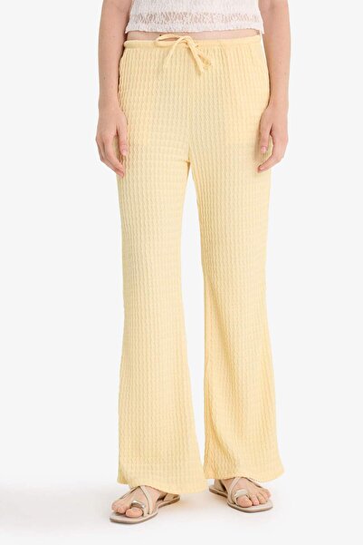 DeFacto Wide Leg Cepli Normal Bel Standart Boy Bürümcük Pantolon F7659AX25AU